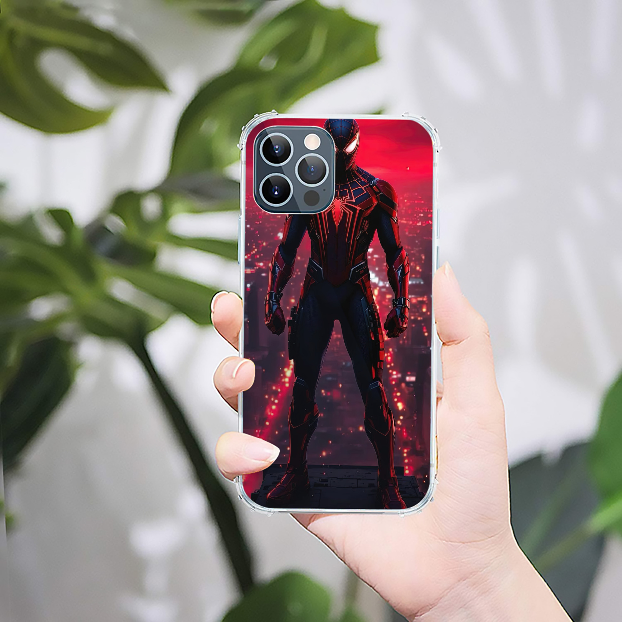 （画像用） Spider Man スパイダーマン 【iPhone 12シリーズ対応】透明スマホケース（クリアソフトケース）